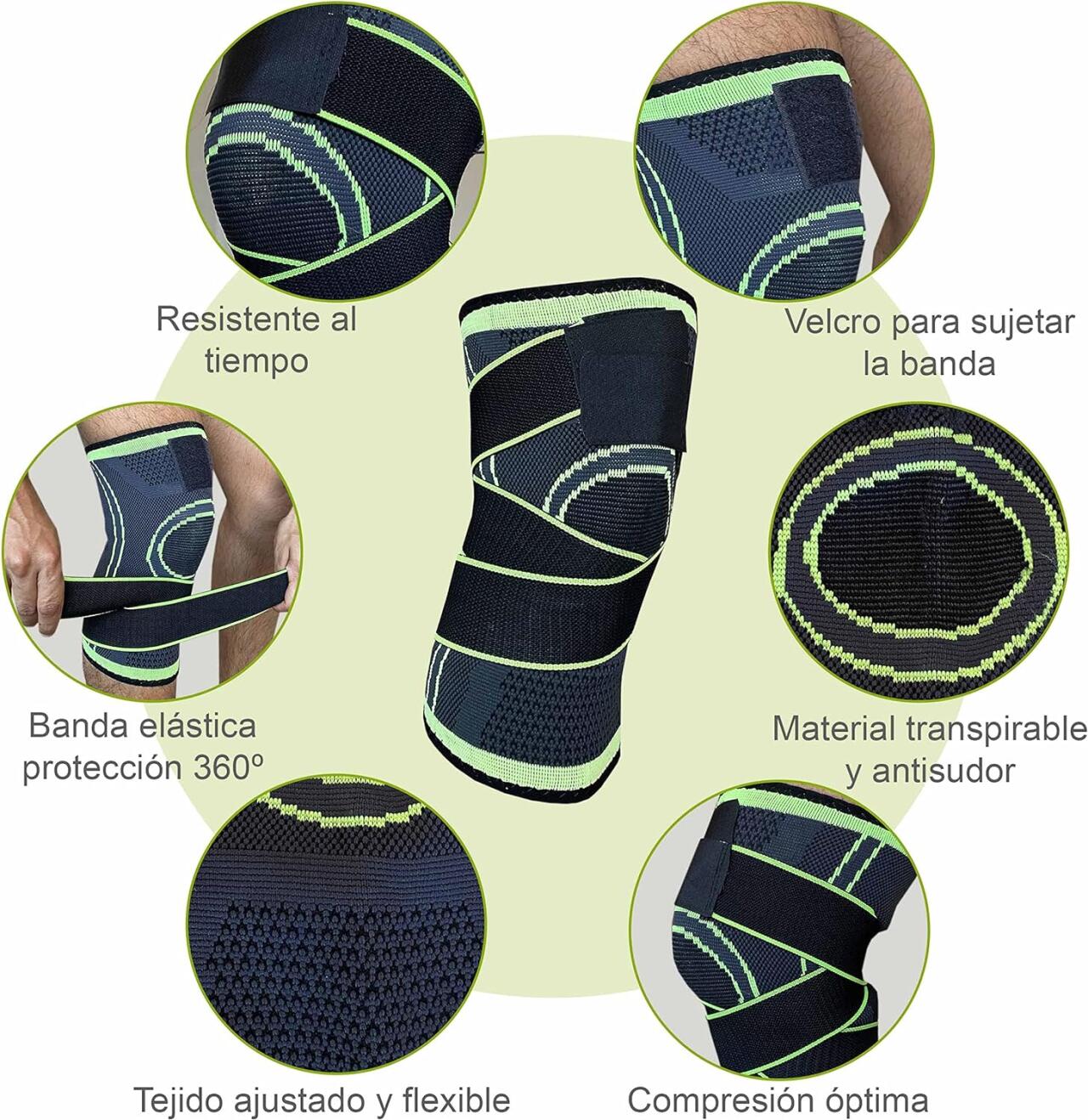 KneeFlex Armor-Rodillera de compresión ajustable